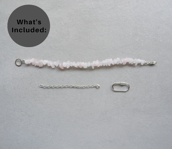 Rose Quartz • Silver Halfable