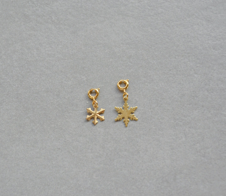 Tiny Snowflake Charm • Halfable