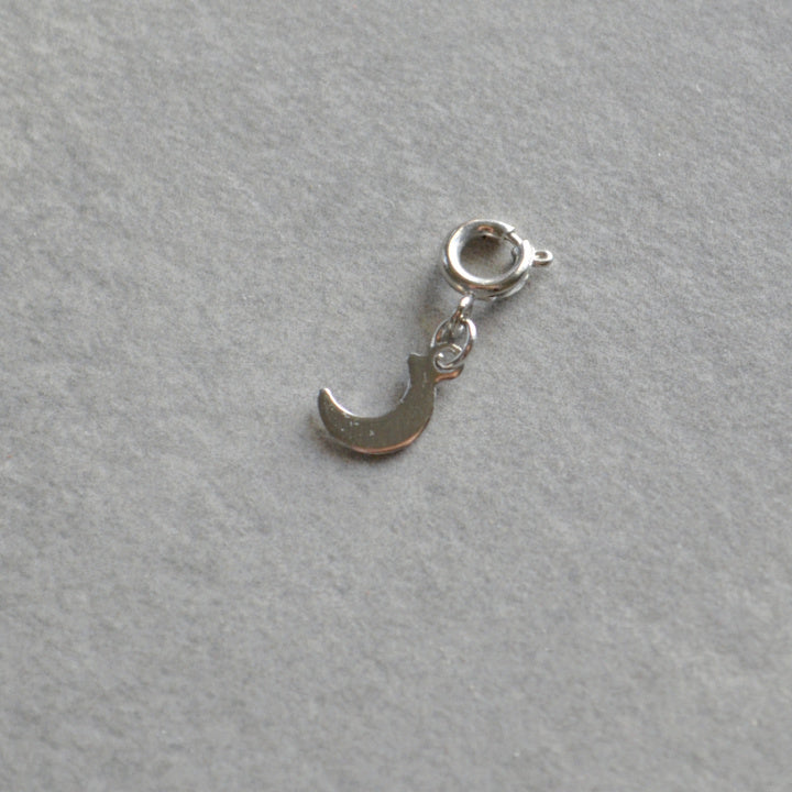 Tiny Moon Charm • Silver Halfable
