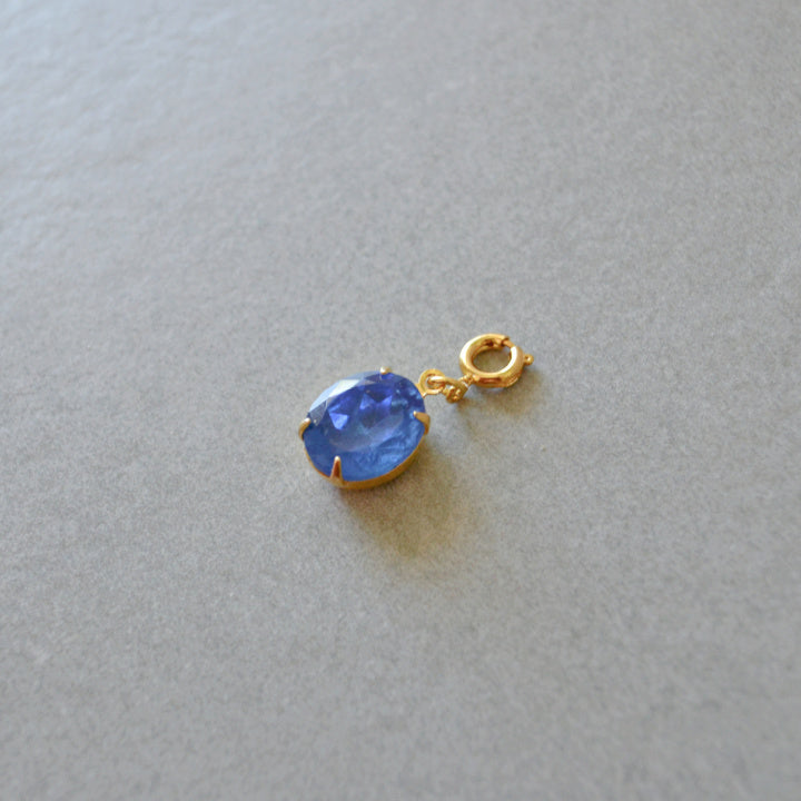 Light Blue Crystal Charm • Halfable