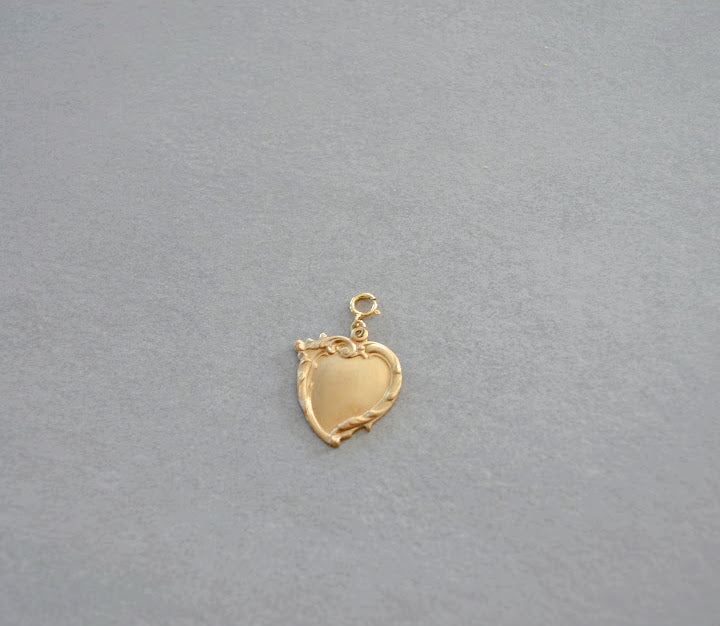 Brass Heart Charm • Halfable