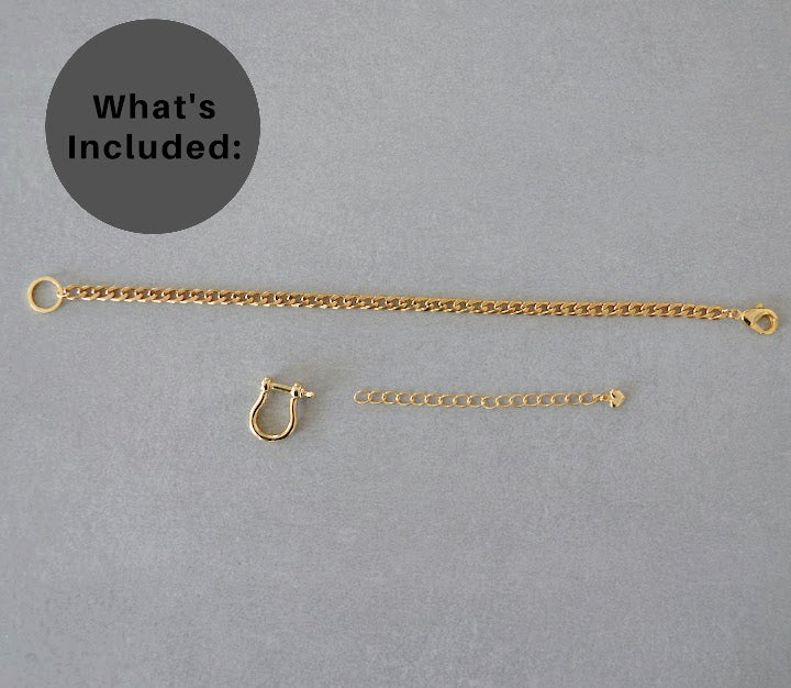 Gold Curb Chain • Halfable