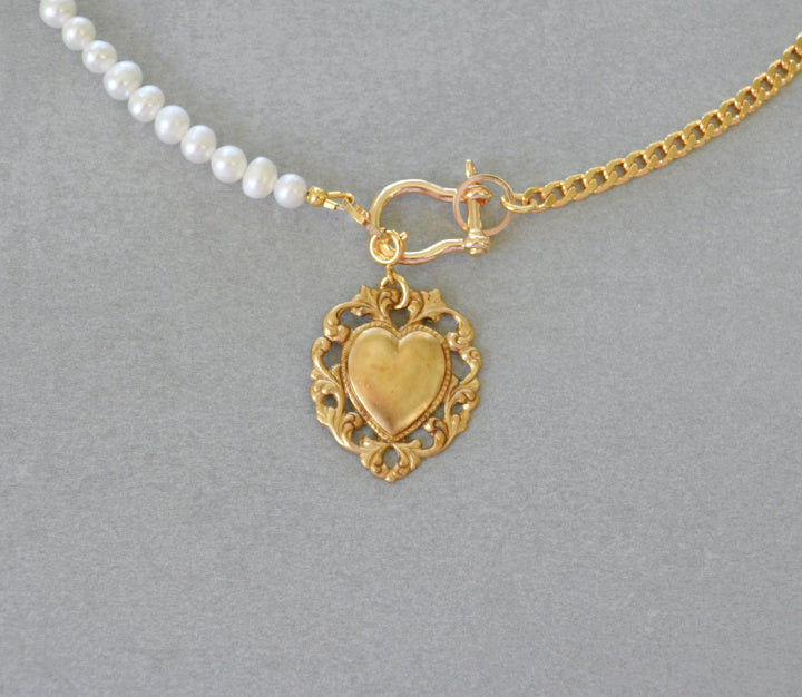XL Ornate Heart Charm • Halfable