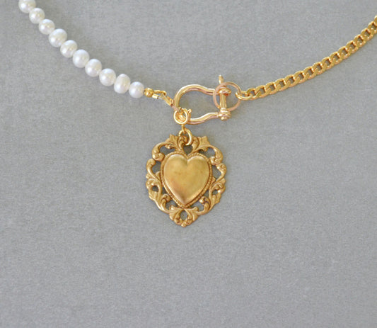 XL Ornate Heart Charm • Halfable