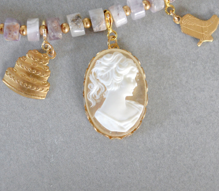 Clear Cameo Charm • Halfable