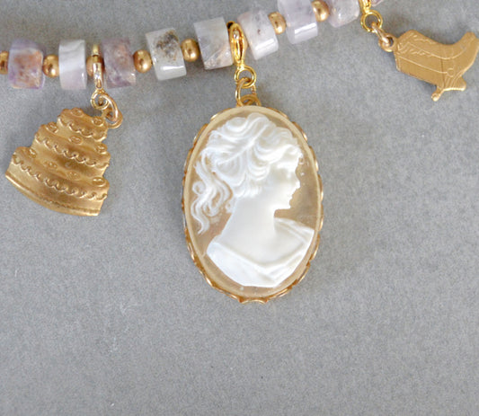 Clear Cameo Charm • Halfable