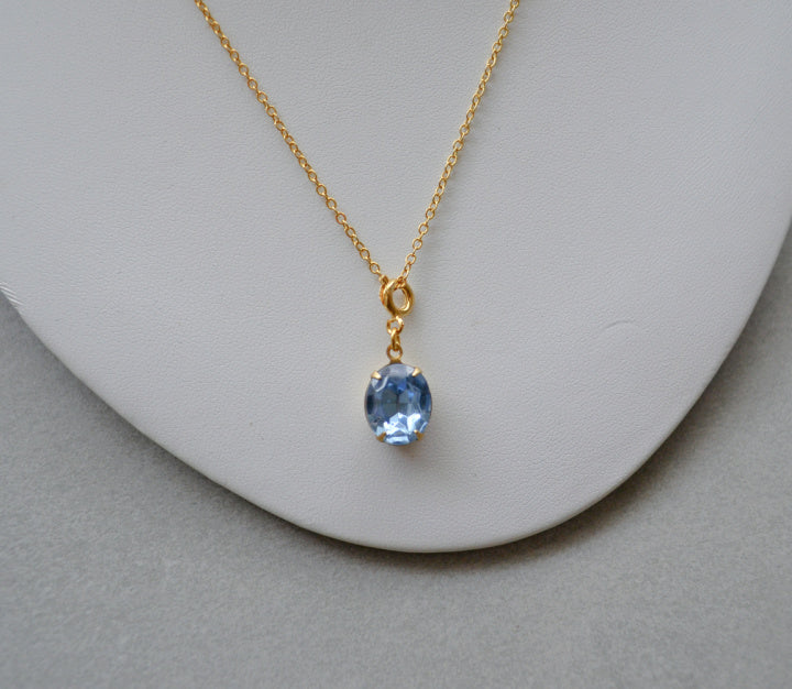 Blue Charm Necklace Gift Set