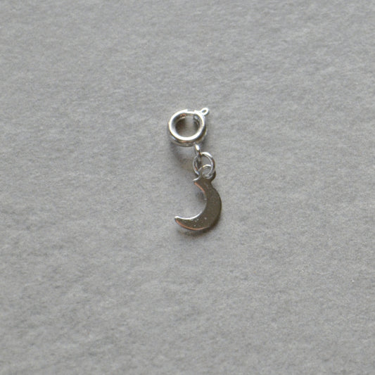 Tiny Moon Charm • Silver Halfable