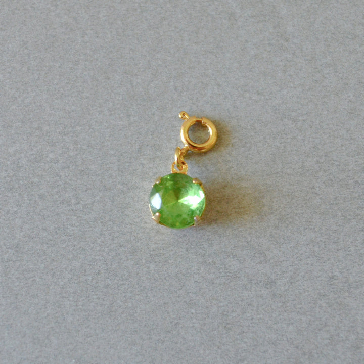 Bright Green Crystal Charm • Halfable