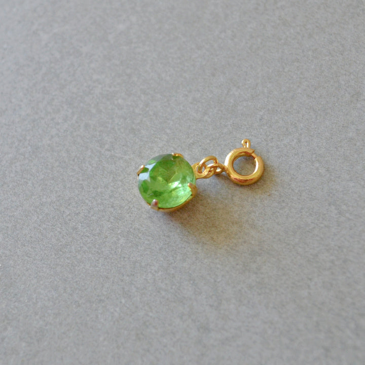 Bright Green Crystal Charm • Halfable