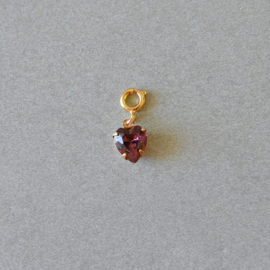 Purple Heart Crystal Charm • Halfable