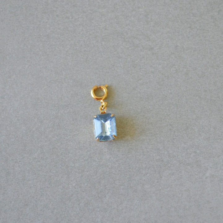 Ice Blue Crystal Charm • Halfable