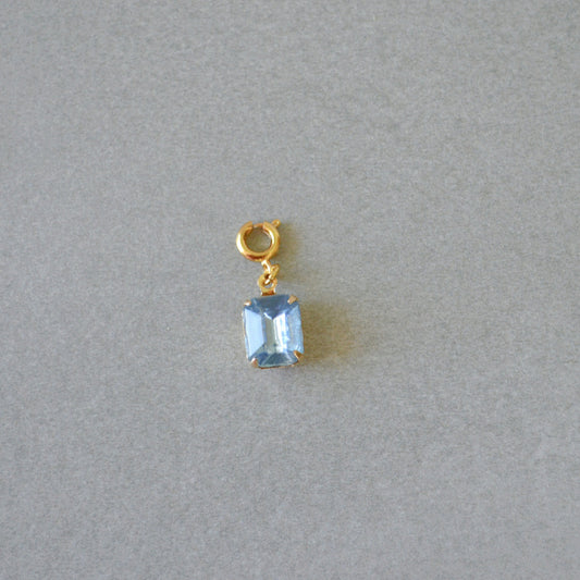 Ice Blue Crystal Charm • Halfable