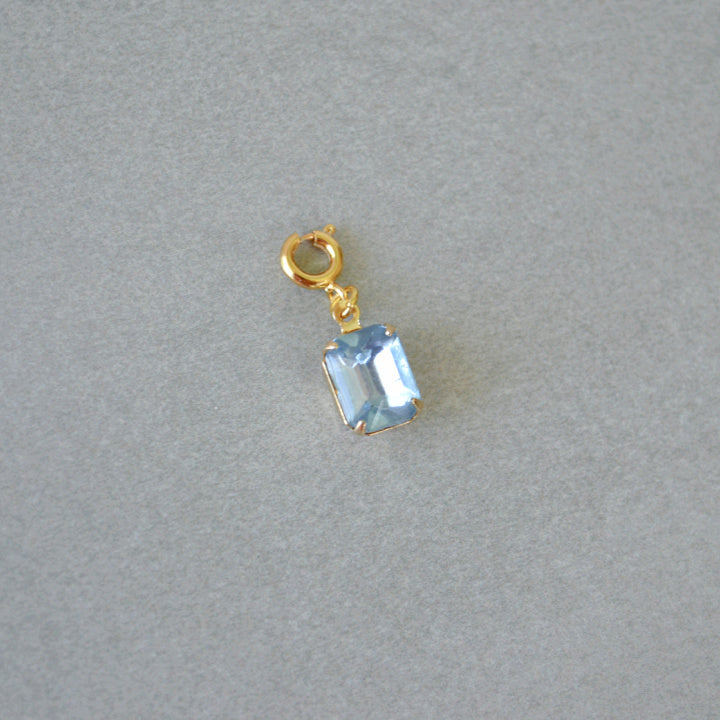 Ice Blue Crystal Charm • Halfable