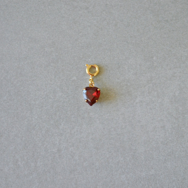 Red Heart Crystal Charm • Halfable