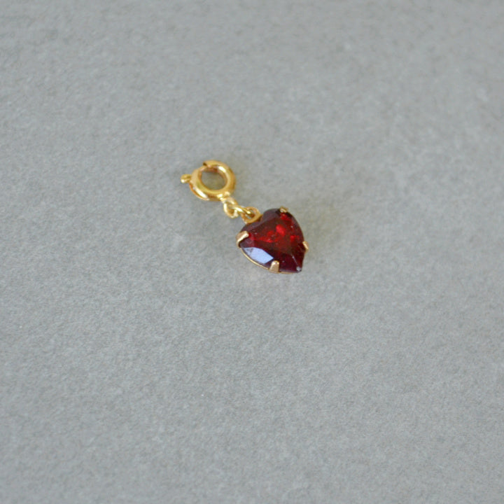 Red Heart Crystal Charm • Halfable