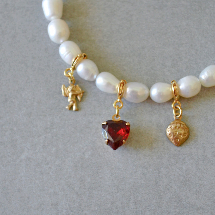 Red Heart Crystal Charm • Halfable