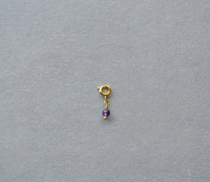 Tiny Purple Fluorite Charm • Halfable