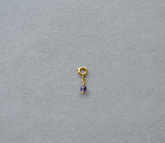 Tiny Purple Fluorite Charm • Halfable