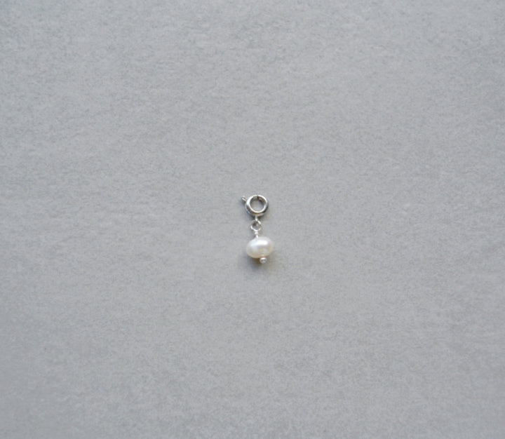 Small Pearl Charm • Silver Halfable