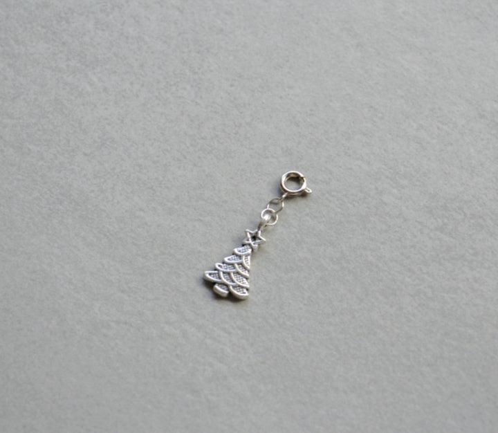 Christmas Tree Charm • Silver Halfable