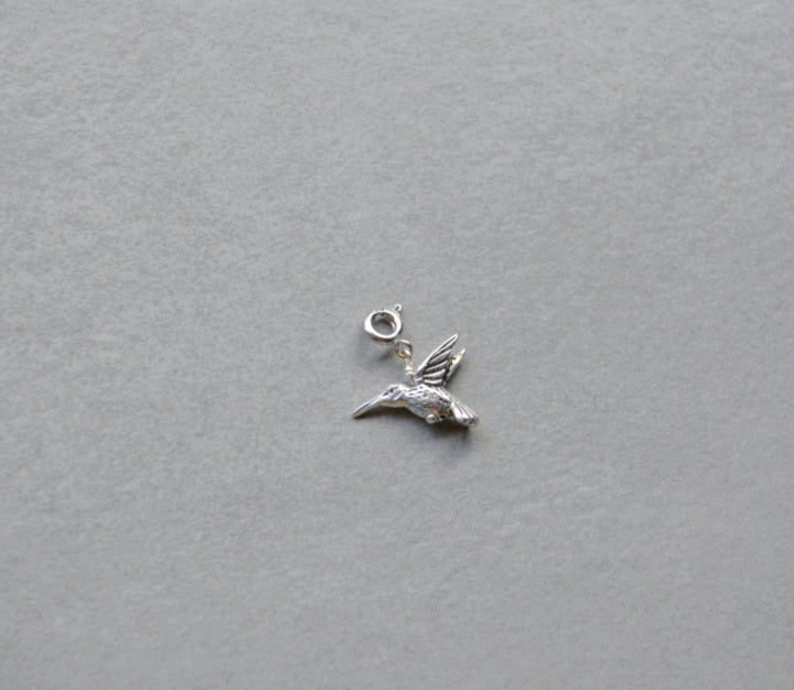 Hummingbird Charm • Silver Halfable