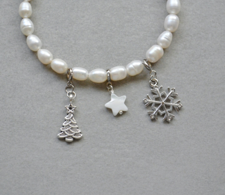 Snowflake Charm • Silver Halfable