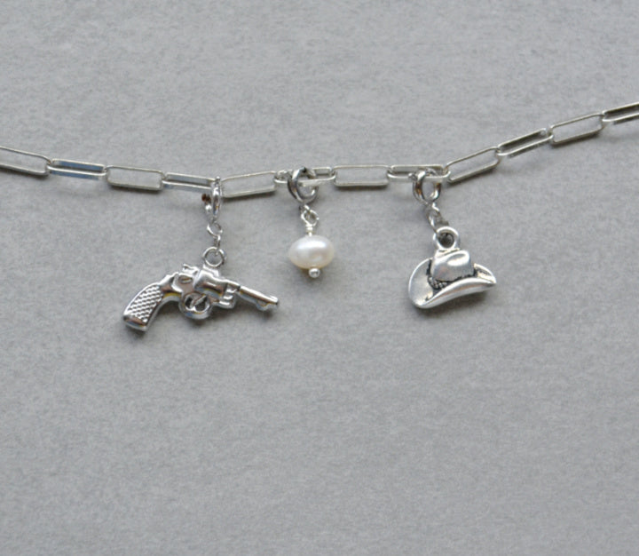 Cowboy Hat Charm • Silver Halfable