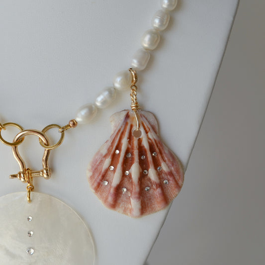 XL Scallop Shell Charm • Halfable