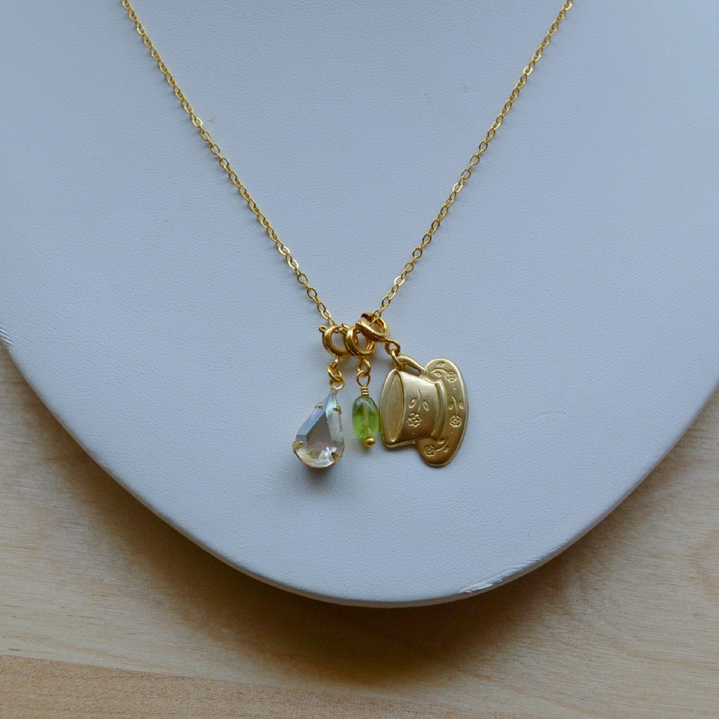 Tea Charm Necklace Gift Set