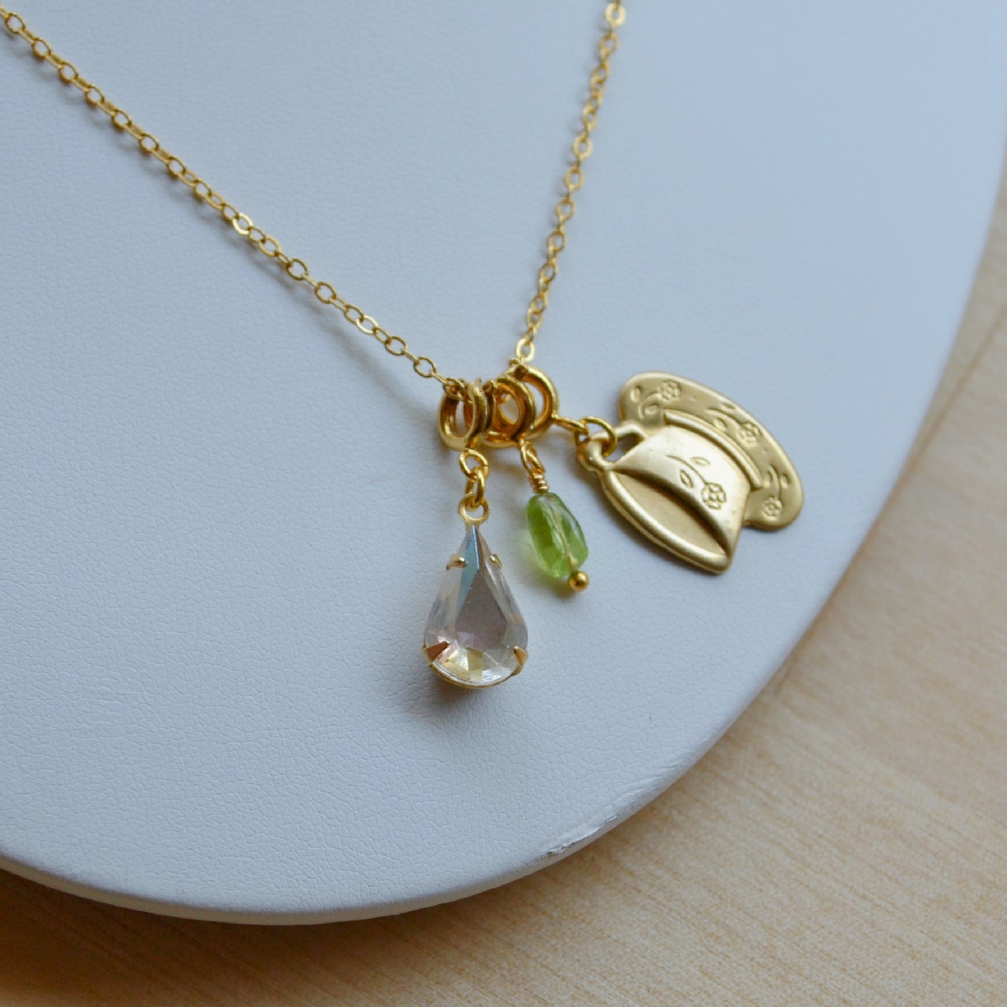 Tea Charm Necklace Gift Set