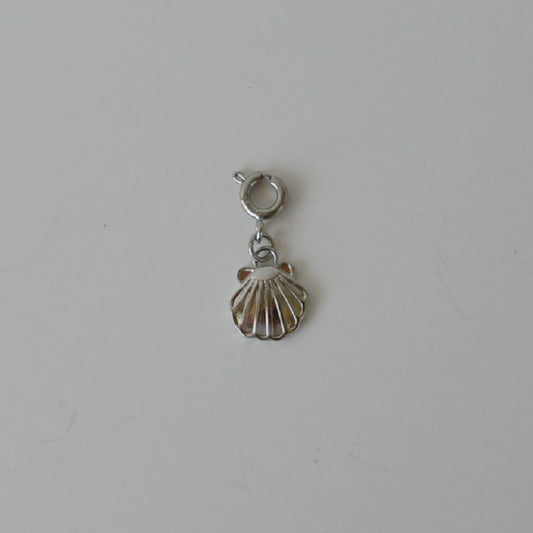 Tiny Shell Charm • Silver Halfable