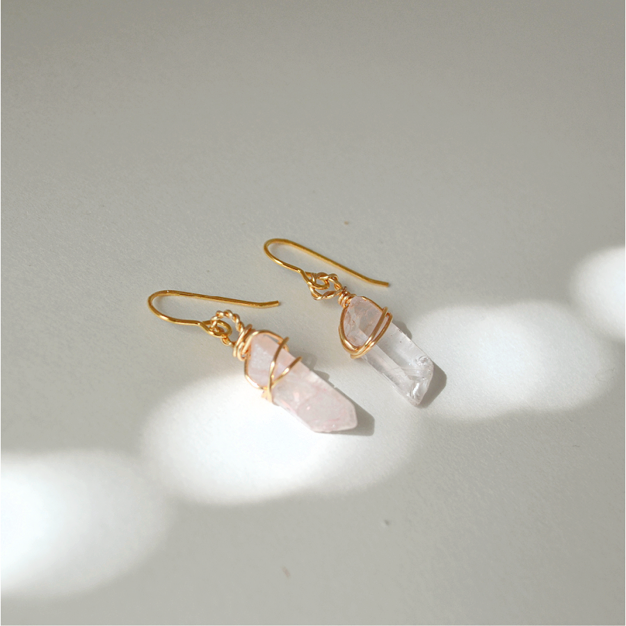 Ella Earrings • Pink Frost