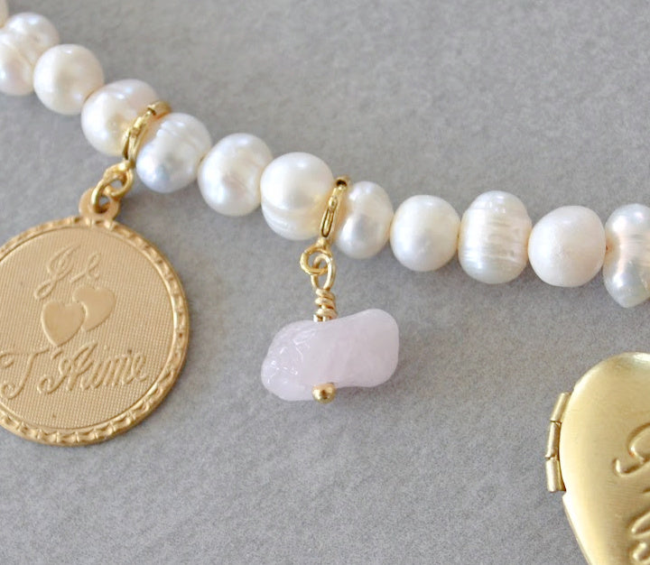 Rose Quartz Charm • Halfable