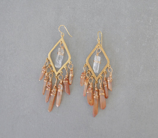 Celeste Earrings • Copper Peach