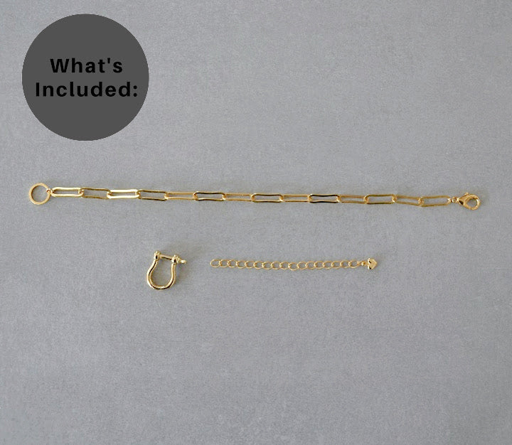 Gold Paperclip Chain • Halfable